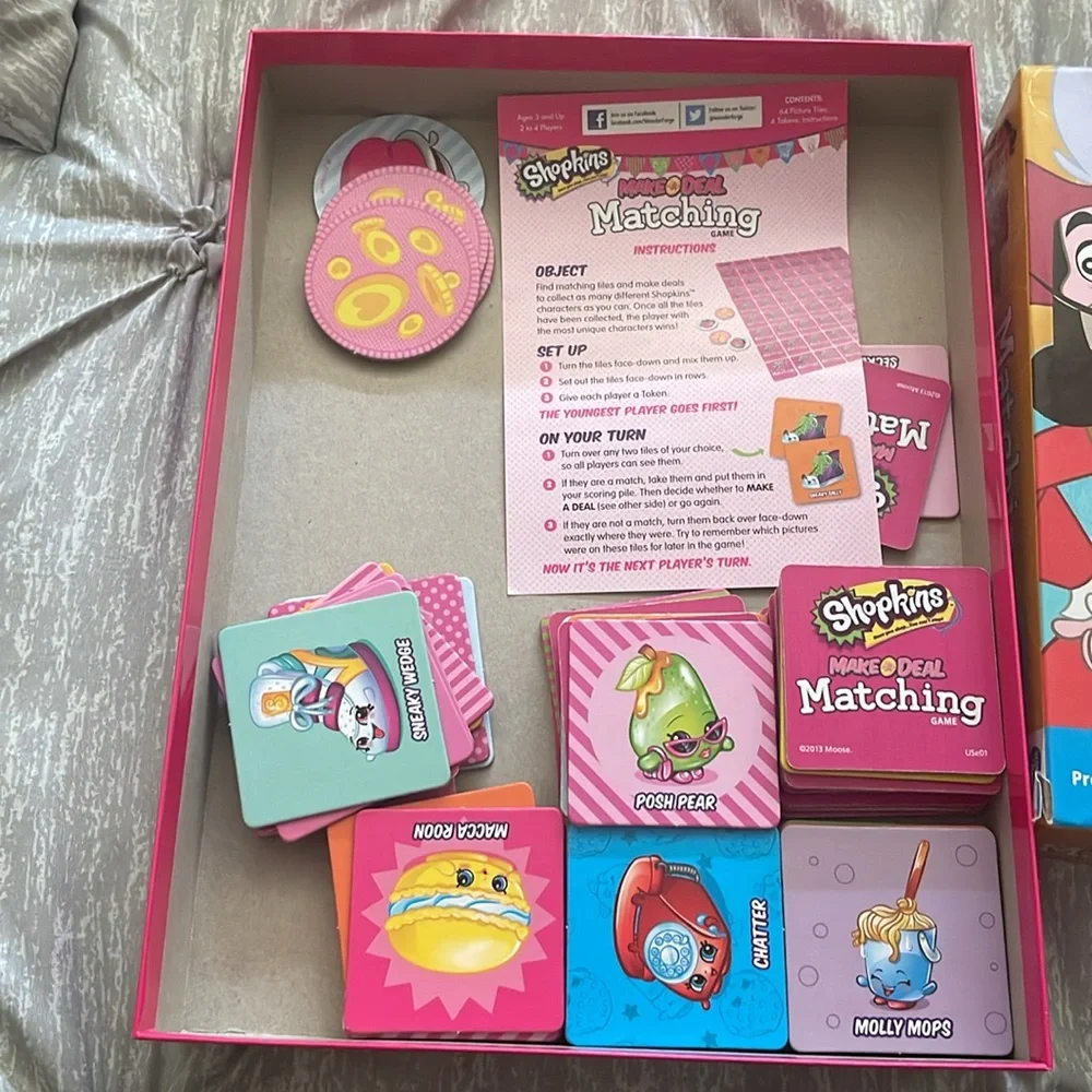 Shopkins and Disney Jake and the Neverland Pirates Matching Games Lot